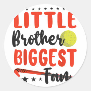 Field Hockey Little Brother Biggest Fan _2 Classic Round Sticker