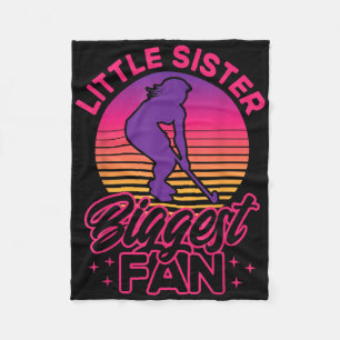 Field Hockey Little Sister Biggest Fan _4 Fleece Blanket