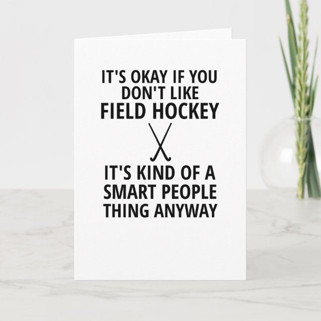 Field Hockey Lover Gifts Field Hockey Player Coach Card (Front)