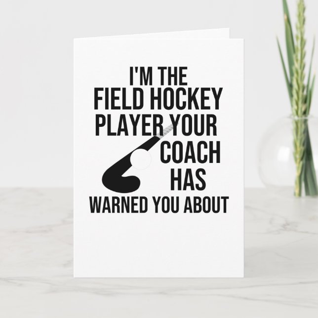Field Hockey Lover Gifts Field Hockey Player Coach Card (Front)