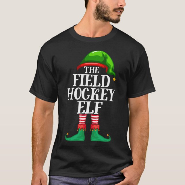 Field Hockey Matching Family Christmas Pajama T-Shirt (Front)