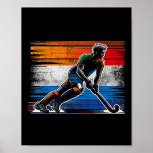Field Hockey Men Netherlands Dutch Flag Holland  Poster