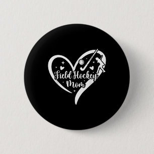 Field Hockey Mom Heart Mom Of A Field Hockey Playe 6 Cm Round Badge
