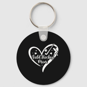 Field Hockey Mom Heart Mom Of A Field Hockey Playe Key Ring