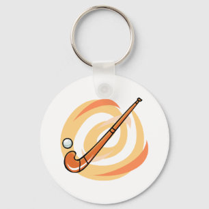 Field Hockey orange logo Key Ring