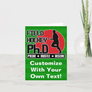 Field Hockey Ph.D Birthday Card