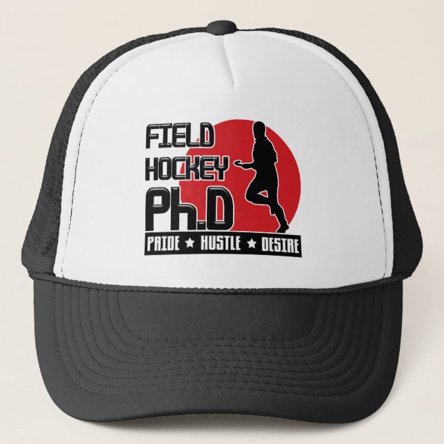 Field Hockey Ph.D Trucker Hat (Front)