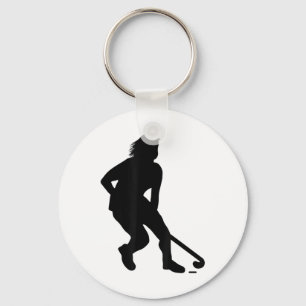 Field Hockey Player _1 Key Ring