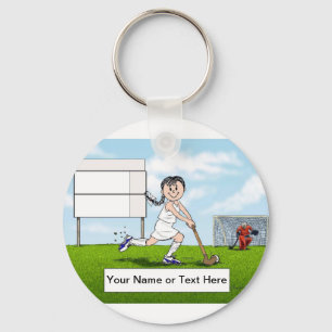 Field Hockey Player - Female  Key Ring