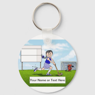 Field Hockey Player - Female  Key Ring