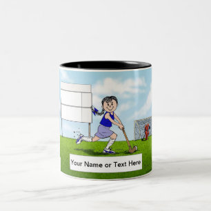 Field Hockey Player - Female Two-Tone Coffee Mug