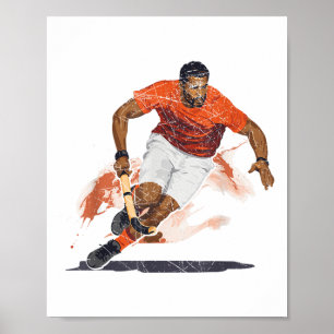 Field Hockey Player Hockey Stick Sport Lover Puck Poster