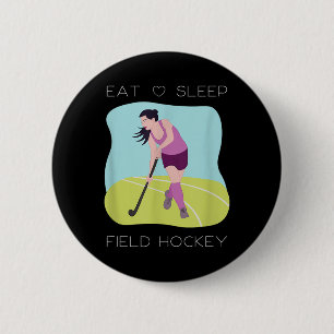 Field Hockey Player Indoor Girls Coach Team Traini 6 Cm Round Badge