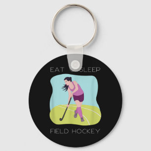 Field Hockey Player Indoor Girls Coach Team Traini Key Ring