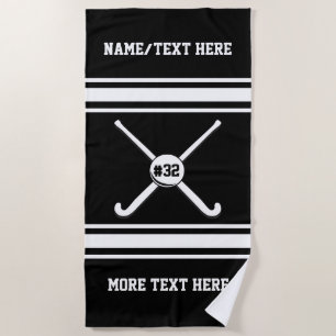 Field Hockey Player Number Team Name Team Colour Beach Towel