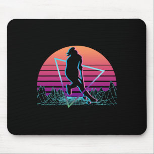 Field Hockey Player Retro _1 Mouse Mat