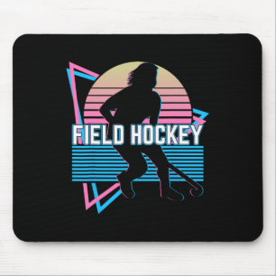 Field Hockey Player Retro  Mouse Mat