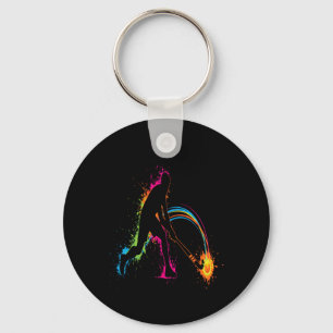 Field Hockey Player Stick Byll Sport Dynamic Key Ring