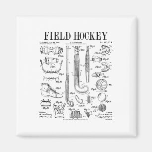 Field Hockey Player Team Sports Funny Vintage Pate Magnet