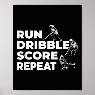 Field Hockey Player Techniques Poster