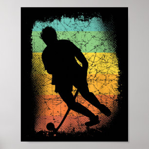 Field Hockey Player Vintage Gifts Hockey Poster