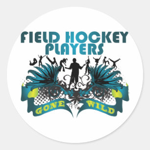 Field Hockey Players Gone Wild Classic Round Sticker