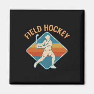 Field Hockey Retro Sport Vintage Style  Magnet