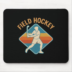 Field Hockey Retro Sport Vintage Style Mouse Mat