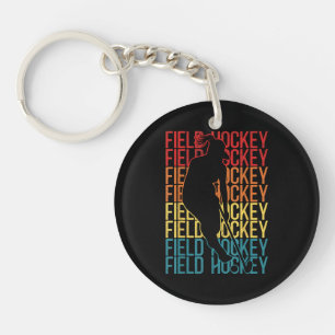 Field Hockey Retro Vintage Field Hockey Key Ring