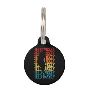 Field Hockey Retro Vintage Field Hockey Pet Tag
