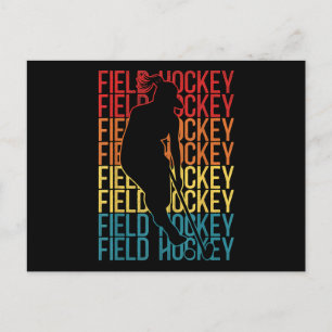 Field Hockey Retro Vintage Field Hockey Postcard