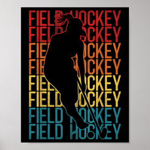Field Hockey Retro Vintage Field Hockey  Poster