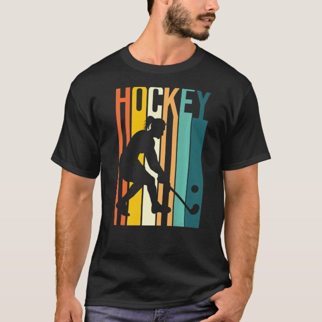 Field Hockey Retro Vintage Hockey T-Shirt (Front)