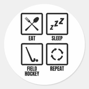 Field Hockey Schedule Workout Classic Round Sticker