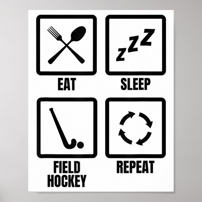 Field Hockey Schedule Workout  Poster (Front)