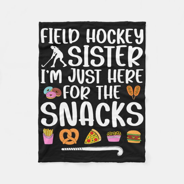 Field Hockey Sister Funny Field Hockey Player Sis  Fleece Blanket (Front)