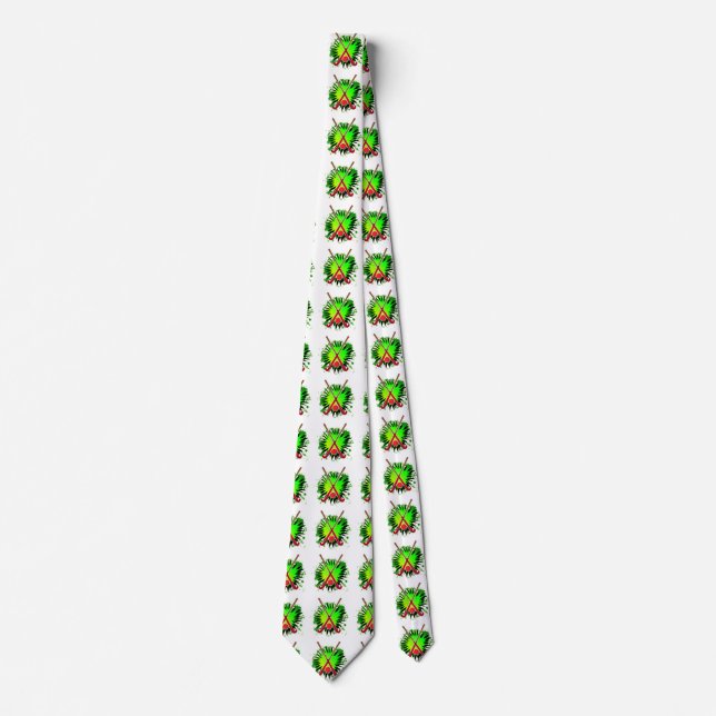 Field Hockey Stick And Ball Splash Tie (Front)