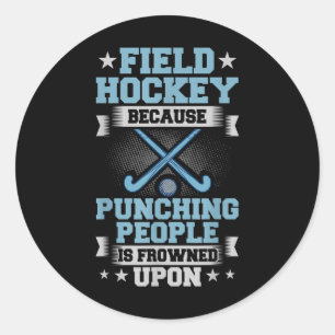 Field Hockey Stick Goal Indoor Game Player Trainin Classic Round Sticker