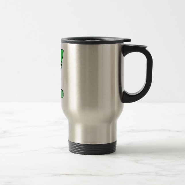 Field Hockey stick green Travel Mug (Right)