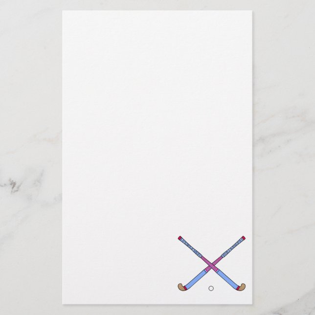 Field Hockey Sticks Stationery (Front)