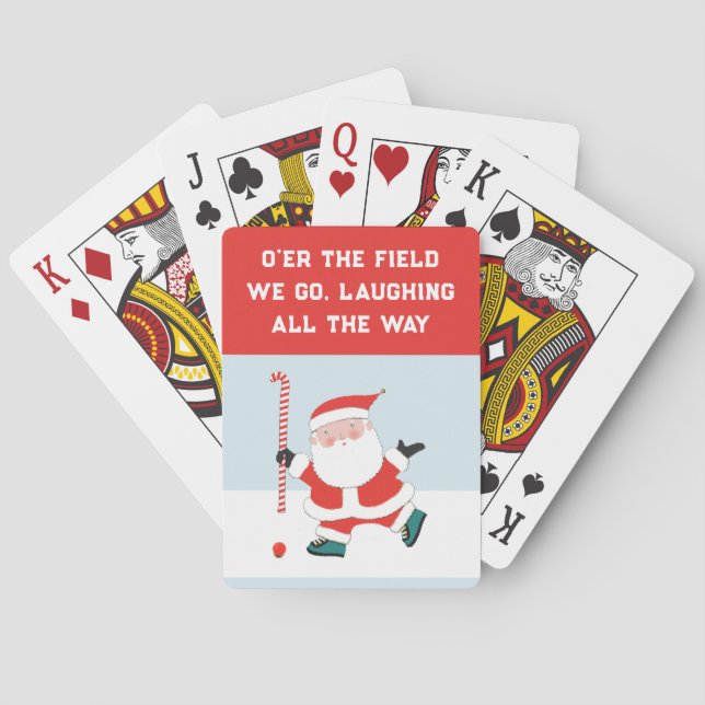 Field Hockey Stocking Stuffers Playing Cards (Back)