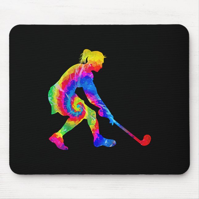 Field Hockey Tie Dye _1  Mouse Mat (Front)