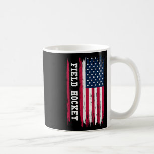 Field Hockey Usa American Flag Hockey Player Sport Coffee Mug