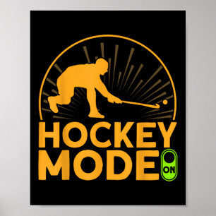Field Hockey Vintage Hockey Mode On Poster