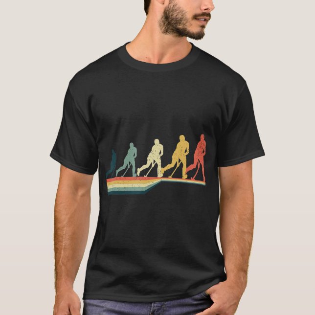 Field Hockey  Vintage Retro Field Hockey T-Shirt (Front)