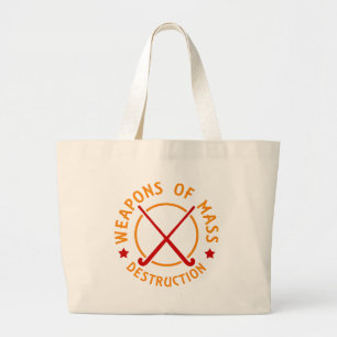 Field Hockey Weapons of Destruction Large Tote Bag