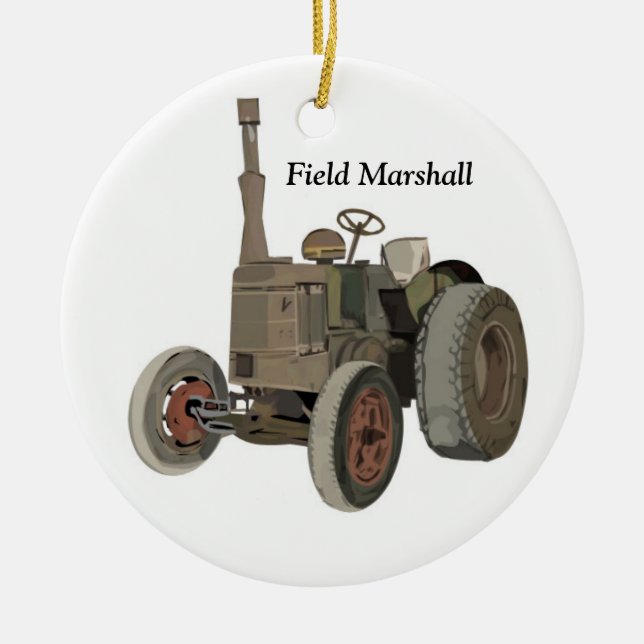 Field Marshall Ceramic Tree Decoration (Front)