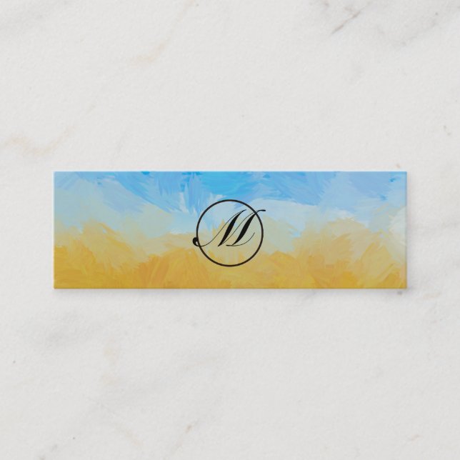 Field Monogram Mini Business Card (Front)