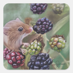 Field Mouse and Berries sticker