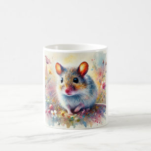 Field mouse painting 160924AREF125 - Watercolor Coffee Mug
